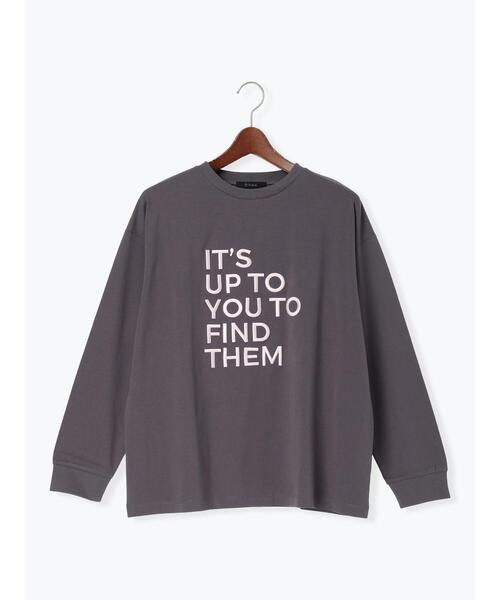 Te chichi（テチチ）の「エンブロイダリーロゴTシャツ（Tシャツ/カットソー・レディース・アイボリー/チャコールグレー/レッド・F）」の19枚目の写真