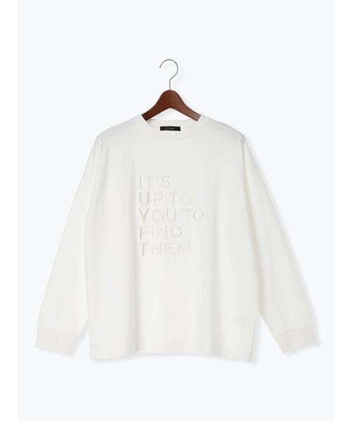 Te chichi（テチチ）の「エンブロイダリーロゴTシャツ（Tシャツ/カットソー・レディース・アイボリー/チャコールグレー/レッド・F）」の21枚目の写真