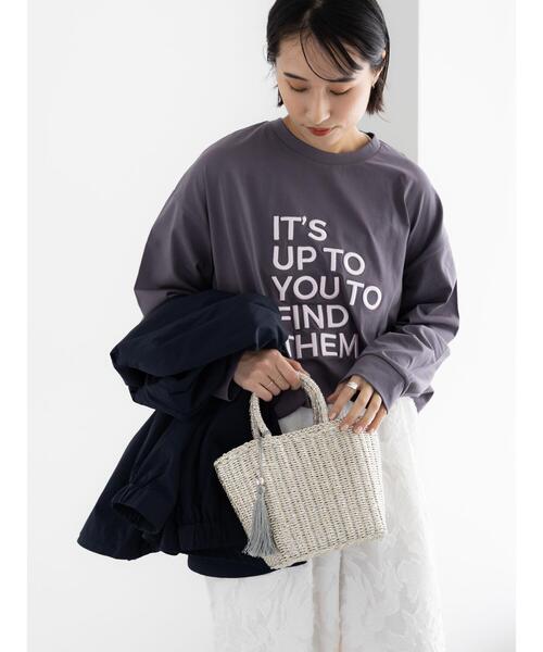 Te chichi（テチチ）の「エンブロイダリーロゴTシャツ（Tシャツ/カットソー・レディース・アイボリー/チャコールグレー/レッド・F）」の10枚目の写真