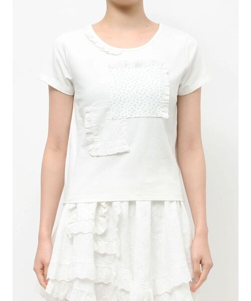 merry jenny(メリージェニー)の「パッチワークリメイクtee(Tシャツ/カットソー・レディース・ライトブルー/オフホワイト・FREE)」の19枚目の写真