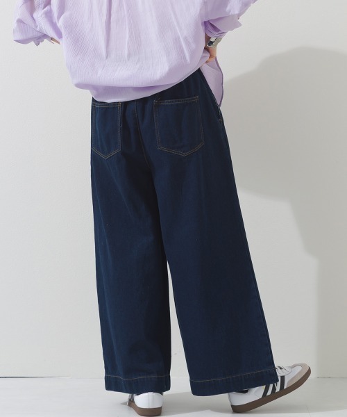OMNES（オムネス）の「タックワイドイージーデニムパンツ（デニムパンツ・レディース・インディゴブルー/ブルー・LARGE/MEDIUM）」の5枚目の写真