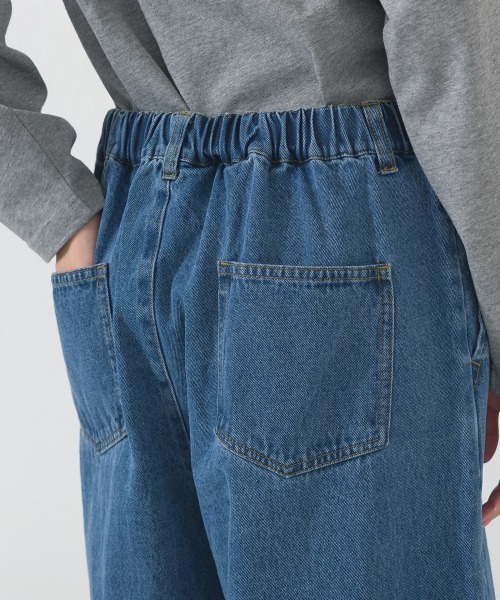 OMNES（オムネス）の「タックワイドイージーデニムパンツ（デニムパンツ・レディース・インディゴブルー/ブルー・LARGE/MEDIUM）」の20枚目の写真
