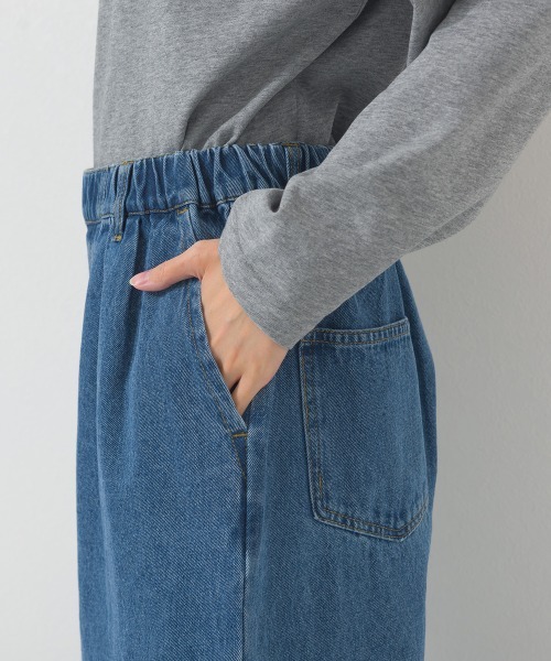 OMNES（オムネス）の「タックワイドイージーデニムパンツ（デニムパンツ・レディース・インディゴブルー/ブルー・LARGE/MEDIUM）」の21枚目の写真