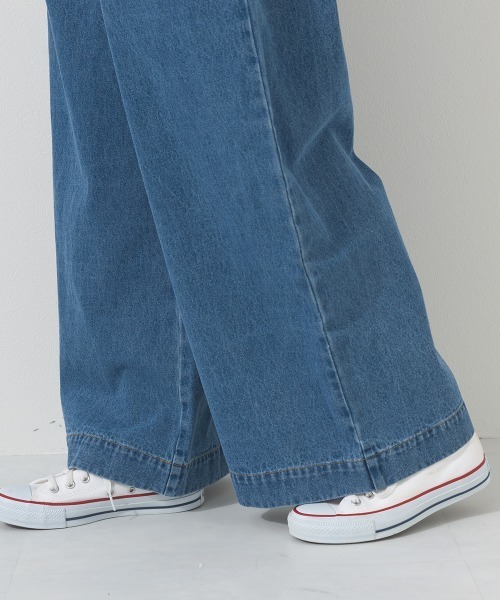 OMNES（オムネス）の「タックワイドイージーデニムパンツ（デニムパンツ・レディース・インディゴブルー/ブルー・LARGE/MEDIUM）」の22枚目の写真