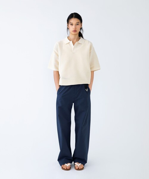 City Ambient Products（シティアンビエントプロダクツ）の「City Ambient Products: ポリエステル メッシュ ニット ショートスリーブ ポロ（ポロシャツ・メンズ・ブラック/オフホワイト/ダークグリーン/ダークブラウン/ライトブルー・SMALL/MEDIUM/LARGE）」の19枚目の写真