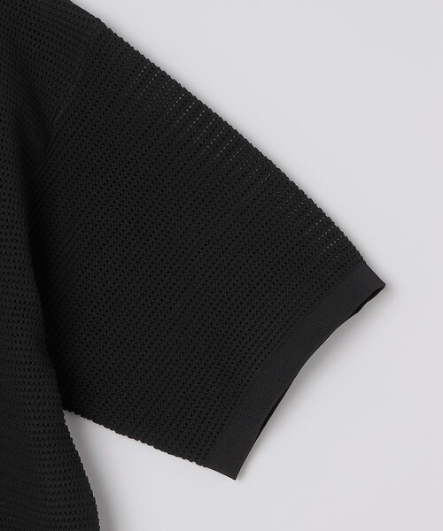 City Ambient Products（シティアンビエントプロダクツ）の「City Ambient Products: ポリエステル メッシュ ニット ショートスリーブ ポロ（ポロシャツ・メンズ・ブラック/オフホワイト/ダークグリーン/ダークブラウン/ライトブルー・SMALL/MEDIUM/LARGE）」の12枚目の写真