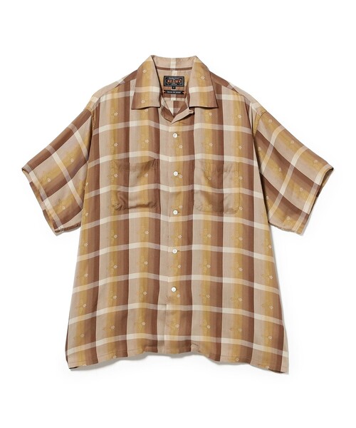 BEAMS PLUS(ビームスプラス)の「Open Collar Sashiko Ombre(シャツ/ブラウス・メンズ・ロイヤルブルー/ブラウン・SMALL/MEDIUM/X-LARGE/LARGE)」の12枚目の写真