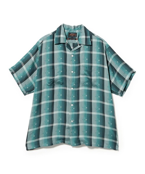 BEAMS PLUS(ビームスプラス)の「Open Collar Sashiko Ombre(シャツ/ブラウス・メンズ・ロイヤルブルー/ブラウン・SMALL/MEDIUM/X-LARGE/LARGE)」の4枚目の写真
