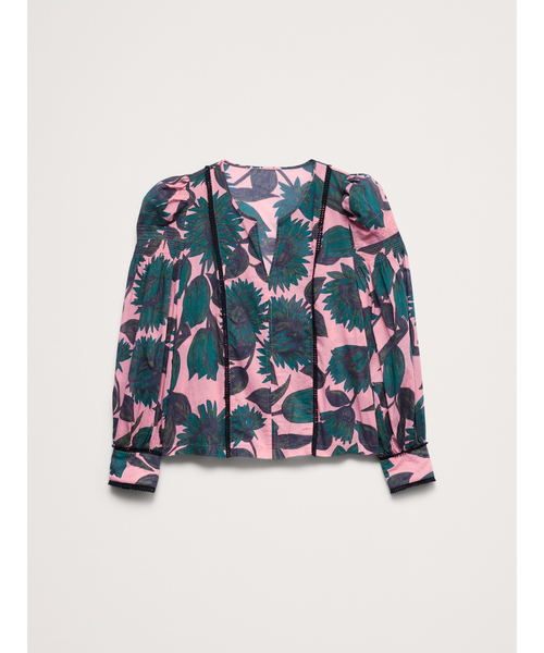 Banana Republic(バナナリパブリック)の「ライトウェイト コットン パフスリーブ トップス(シャツ/ブラウス・レディース・ピンク/ブラウン・M/S/XS/L)」の9枚目の写真