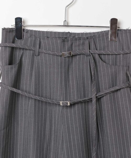 3.3 Field Trip （3.3フィールドトリップ）の「3.3 Field Trip／ピンストワイドパンツ（スラックス・レディース・グレー/ネイビー・SMALL/MEDIUM）」の18枚目の写真
