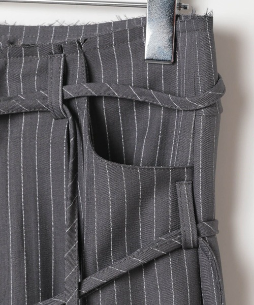 3.3 Field Trip （3.3フィールドトリップ）の「3.3 Field Trip／ピンストワイドパンツ（スラックス・レディース・グレー/ネイビー・SMALL/MEDIUM）」の19枚目の写真