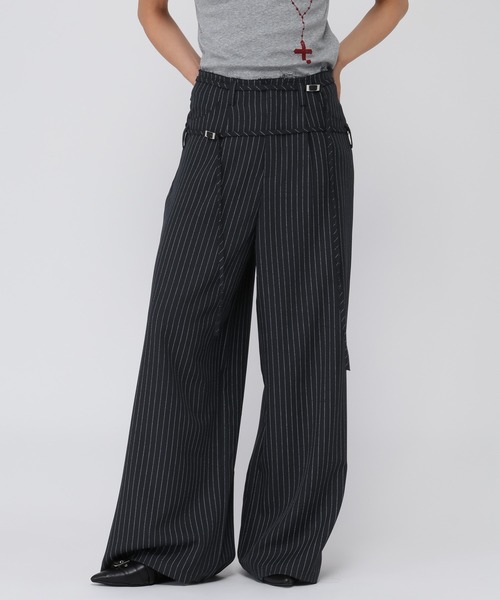 3.3 Field Trip （3.3フィールドトリップ）の「3.3 Field Trip／ピンストワイドパンツ（スラックス・レディース・グレー/ネイビー・SMALL/MEDIUM）」の13枚目の写真