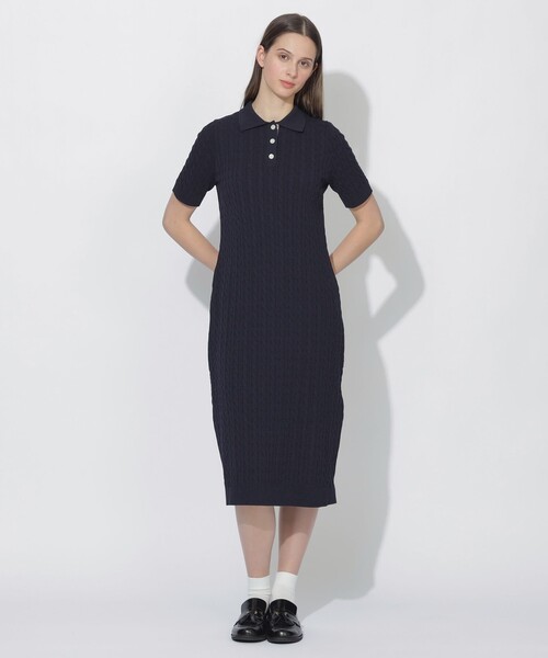 WEB限定】ケーブルニットワンピース（ワンピース）｜BLUE LABEL