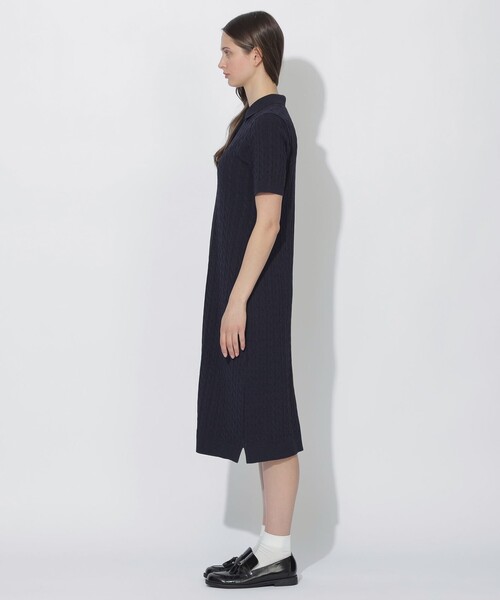 BLUE LABEL CRESTBRIDGE(ブルーレーベルクレストブリッジ)の「【WEB限定】ケーブルニットワンピース(ワンピース・レディース・ダークネイビー/ブルー系その他2・38)」の7枚目の写真