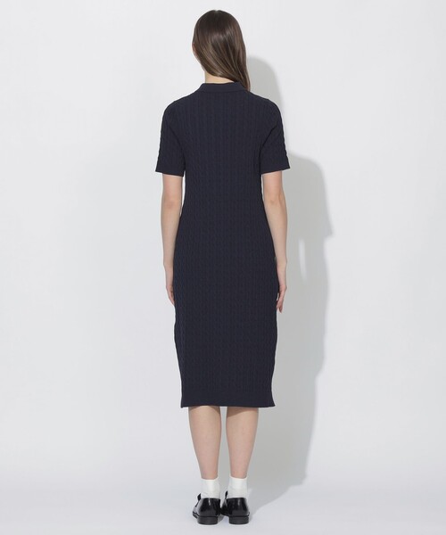 BLUE LABEL CRESTBRIDGE(ブルーレーベルクレストブリッジ)の「【WEB限定】ケーブルニットワンピース(ワンピース・レディース・ダークネイビー/ブルー系その他2・38)」の6枚目の写真