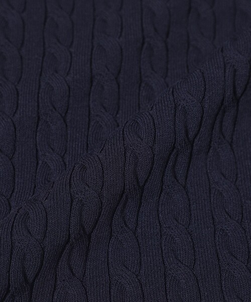 BLUE LABEL CRESTBRIDGE(ブルーレーベルクレストブリッジ)の「【WEB限定】ケーブルニットワンピース(ワンピース・レディース・ダークネイビー/ブルー系その他2・38)」の4枚目の写真