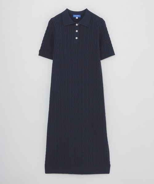 BLUE LABEL CRESTBRIDGE(ブルーレーベルクレストブリッジ)の「【WEB限定】ケーブルニットワンピース(ワンピース・レディース・ダークネイビー/ブルー系その他2・38)」の3枚目の写真