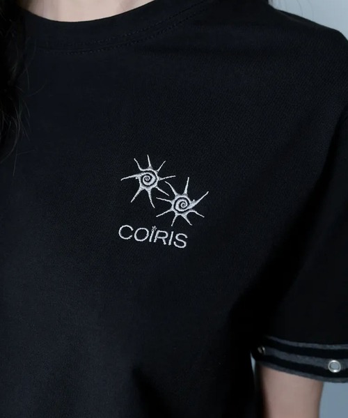 Ada.(エイダ)の「◇COIRIS◇ブランド直輸入正規品/シリンストライプアイレットポイント半袖Tシャツ CILLIN STRIPE EYELET POINT HALF T(Tシャツ/カットソー・レディース・チャコール・FREE)」の7枚目の写真