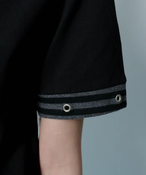 Ada.(エイダ)の「◇COIRIS◇ブランド直輸入正規品/シリンストライプアイレットポイント半袖Tシャツ CILLIN STRIPE EYELET POINT HALF T(Tシャツ/カットソー・レディース・チャコール・FREE)」の8枚目の写真