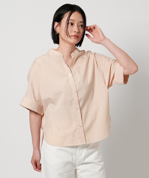 A DAY IN THE LIFE UNITED ARROWS(アデイインザライフユナイテッドアローズ)の「スキッパー ハーフスリーブシャツ <A DAY IN THE LIFE>(シャツ/ブラウス・レディース・ライトブルー/シャーベット・FREE)」の2枚目の写真