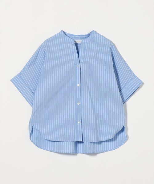 A DAY IN THE LIFE UNITED ARROWS(アデイインザライフユナイテッドアローズ)の「スキッパー ハーフスリーブシャツ <A DAY IN THE LIFE>(シャツ/ブラウス・レディース・ライトブルー/シャーベット・FREE)」の1枚目の写真