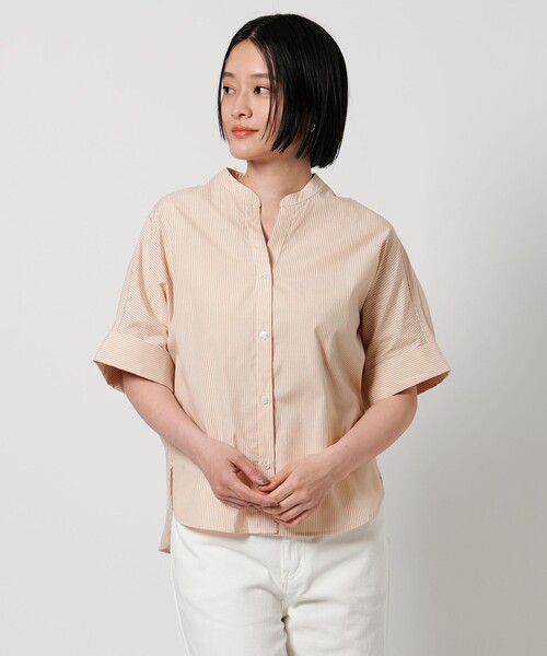 A DAY IN THE LIFE UNITED ARROWS(アデイインザライフユナイテッドアローズ)の「スキッパー ハーフスリーブシャツ <A DAY IN THE LIFE>(シャツ/ブラウス・レディース・ライトブルー/シャーベット・FREE)」の3枚目の写真