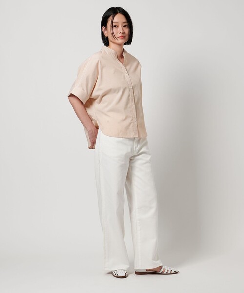 A DAY IN THE LIFE UNITED ARROWS(アデイインザライフユナイテッドアローズ)の「スキッパー ハーフスリーブシャツ <A DAY IN THE LIFE>(シャツ/ブラウス・レディース・ライトブルー/シャーベット・FREE)」の5枚目の写真