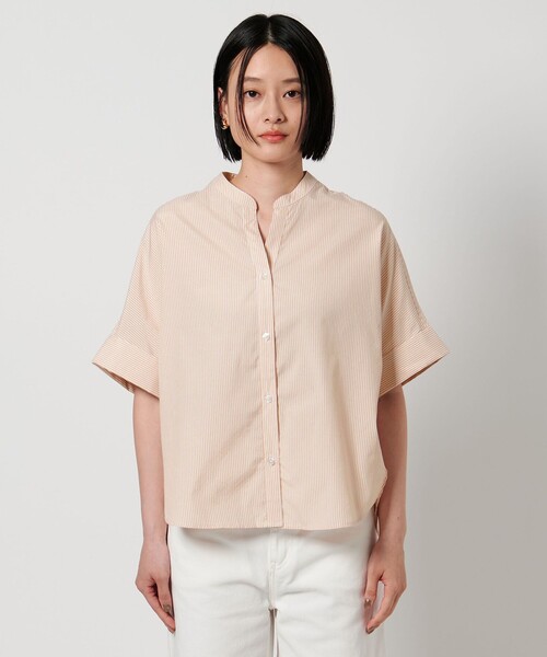 A DAY IN THE LIFE UNITED ARROWS(アデイインザライフユナイテッドアローズ)の「スキッパー ハーフスリーブシャツ <A DAY IN THE LIFE>(シャツ/ブラウス・レディース・ライトブルー/シャーベット・FREE)」の6枚目の写真
