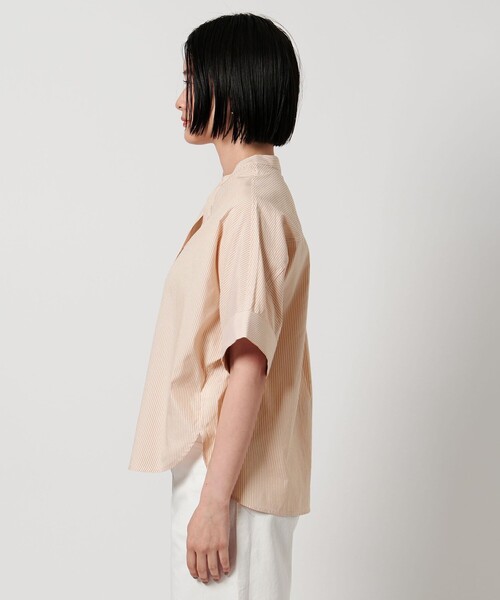 A DAY IN THE LIFE UNITED ARROWS(アデイインザライフユナイテッドアローズ)の「スキッパー ハーフスリーブシャツ <A DAY IN THE LIFE>(シャツ/ブラウス・レディース・ライトブルー/シャーベット・FREE)」の7枚目の写真