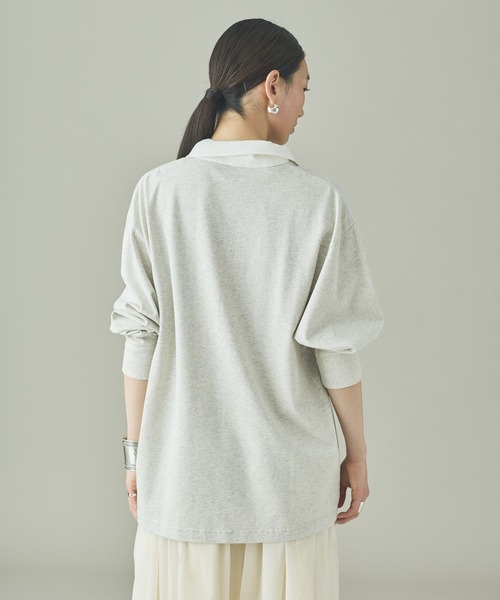 UNIVERSAL OVERALL(ユニバーサルオーバーオール)の「Curensology(カレンソロジー)/【UNIVERSAL OVERALL】別注ラガーシャツ(シャツ/ブラウス・レディース・グレー/ライトブラウン/ネイビー・FREE)」の9枚目の写真