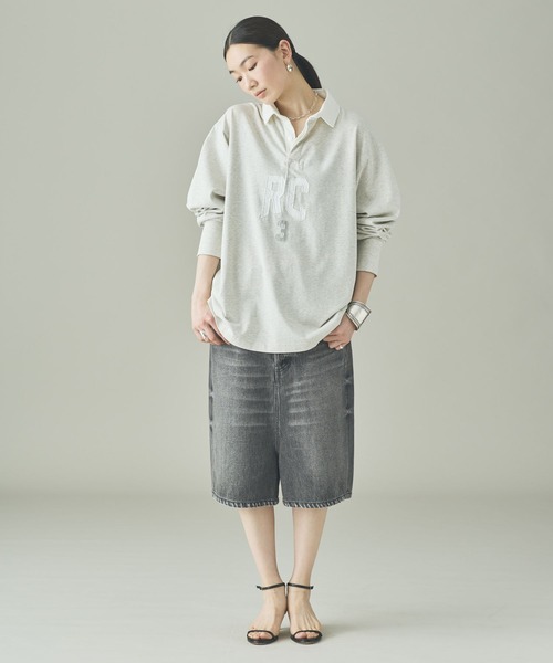 UNIVERSAL OVERALL(ユニバーサルオーバーオール)の「Curensology(カレンソロジー)/【UNIVERSAL OVERALL】別注ラガーシャツ(シャツ/ブラウス・レディース・グレー/ライトブラウン/ネイビー・FREE)」の11枚目の写真