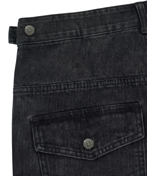 IDWS(アイドンワナセル)の「Bomin Curved Denim Pants Black(デニムパンツ・レディース・その他・1/2/0)」の19枚目の写真