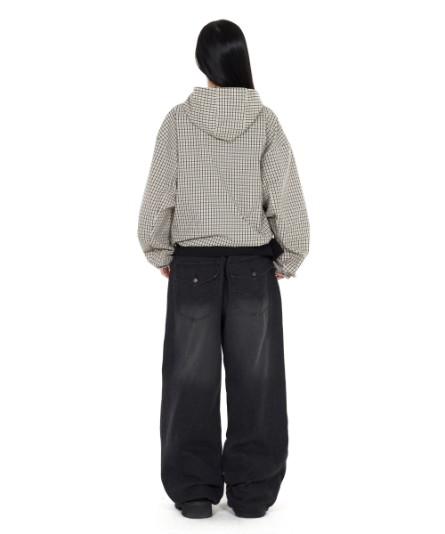 IDWS(アイドンワナセル)の「Bomin Curved Denim Pants Black(デニムパンツ・レディース・その他・1/2/0)」の6枚目の写真