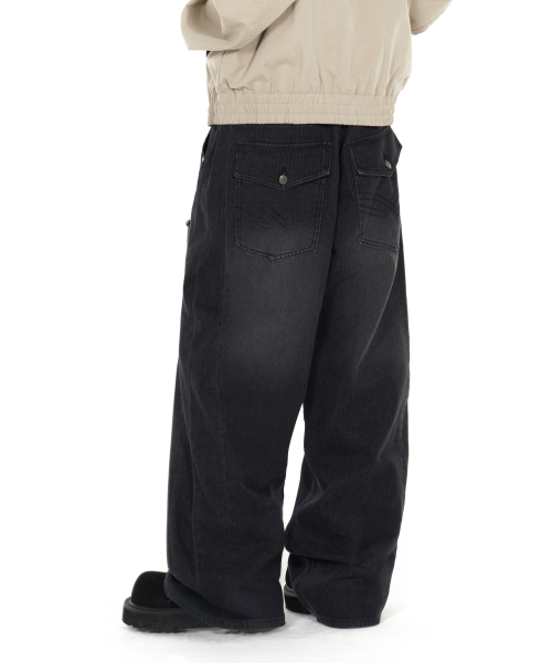 IDWS(アイドンワナセル)の「Bomin Curved Denim Pants Black(デニムパンツ・レディース・その他・1/2/0)」の9枚目の写真