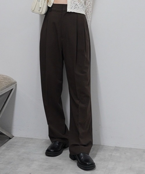【めいえいたい様】ほぼ未使用 S ベーシックスラックス ベーシックツータックパンツ（スラックス）｜STYLEMIXER（スタイル