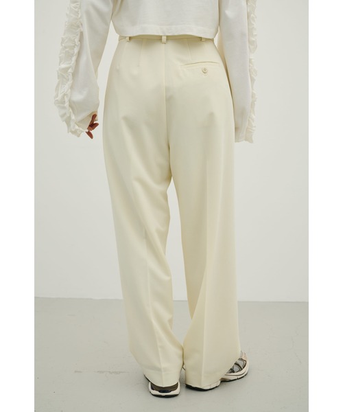 STYLEMIXER(スタイルミキサー)の「ベーシックツータックパンツ(スラックス・レディース・ライトグリーン/アイボリー/ブラウン/ブラック・SMALL/LARGE/MEDIUM)」の9枚目の写真