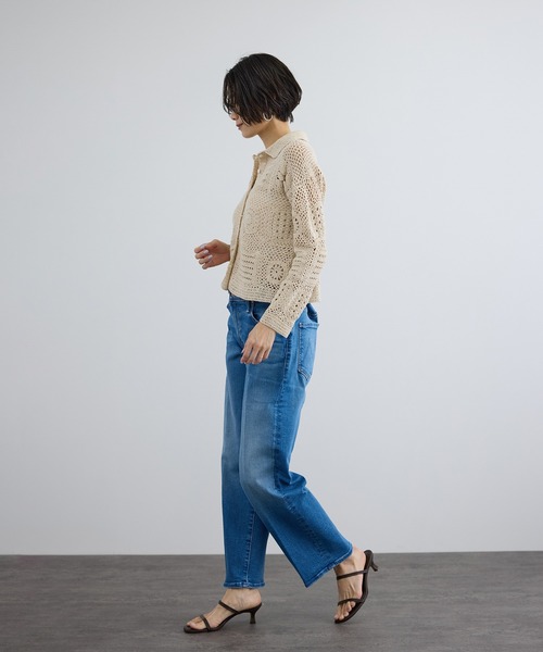 SALON adam et rope'(サロン アダム エ ロペ)の「【WEB限定】ハンドクロシェカーディガン(カーディガン/ボレロ・レディース・オフホワイト/ブラック・FREE)」の9枚目の写真