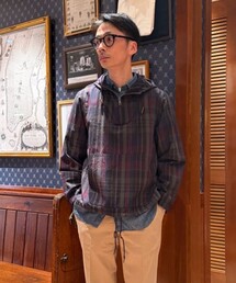 BROOKS BROTHERS | コットン　マドラス　フーデッドパーカー(パーカー)
