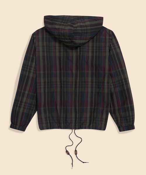 BROOKS BROTHERS（ブルックスブラザーズ）の「コットン　マドラス　フーデッドパーカー（パーカー・メンズ・ダークブルー・SMALL/LARGE/MEDIUM/X-LARGE）」の3枚目の写真