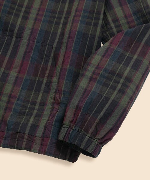 BROOKS BROTHERS（ブルックスブラザーズ）の「コットン　マドラス　フーデッドパーカー（パーカー・メンズ・ダークブルー・SMALL/LARGE/MEDIUM/X-LARGE）」の4枚目の写真