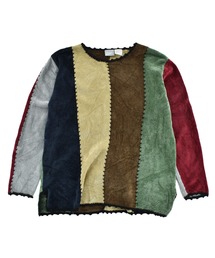 VINTAGE | 【USED】Y2K Blair マルチカラー ストライプ柄 ニットセーター(ニット/セーター)