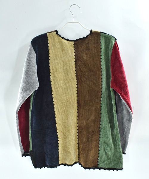 VINTAGE（ヴィンテージ）の「【USED】Y2K Blair マルチカラー ストライプ柄 ニットセーター（ニット/セーター・メンズ・マルチ・LARGE）」の6枚目の写真