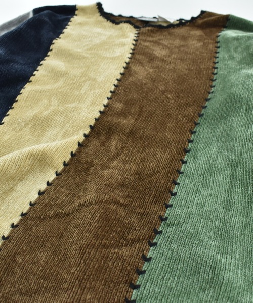 VINTAGE（ヴィンテージ）の「【USED】Y2K Blair マルチカラー ストライプ柄 ニットセーター（ニット/セーター・メンズ・マルチ・LARGE）」の2枚目の写真