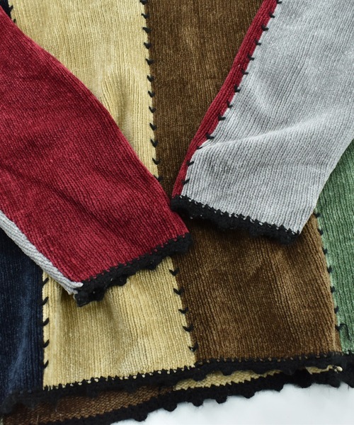 VINTAGE（ヴィンテージ）の「【USED】Y2K Blair マルチカラー ストライプ柄 ニットセーター（ニット/セーター・メンズ・マルチ・LARGE）」の5枚目の写真