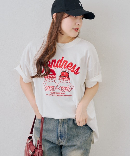 セール】【キュートな存在感】ウサギニット帽Tシャツ（Tシャツ