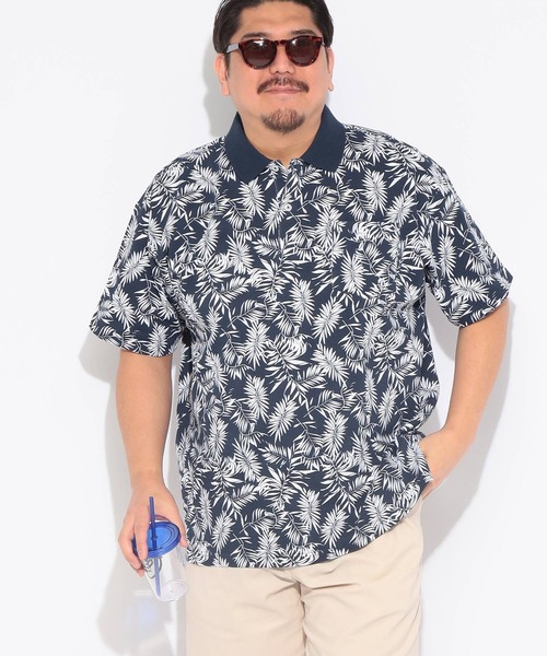 B&T CLUB（ビーティークラブ）の「ポロシャツ 半袖 メンズ 大きいサイズ ドライ 鹿の子 総柄 切り替え B＆T CLUB (ビーアンドティークラブ)（ポロシャツ・メンズ・A/H/E/D/C/B/F/G/サックスブルー/クリーム/グリーン/ホワイト・X2(4L～5L)/X1(3L～4L)/X3(6L～7L)/X4(8L～9L)/X5(9L～10L)）」の21枚目の写真