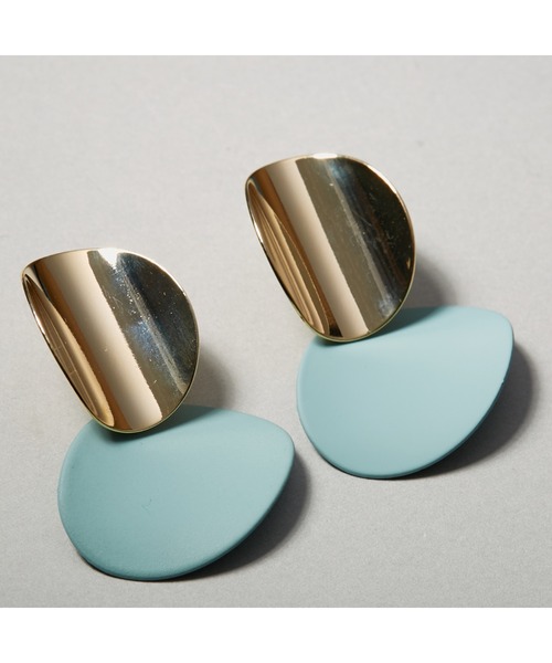 Rouge vif la cle(ルージュヴィフラクレ)の「【sauvage peau 】ラウンドクロスピアス(ピアス(両耳用)・レディース・ブルー/イエロー/オレンジ/ホワイト・フリー)」の8枚目の写真