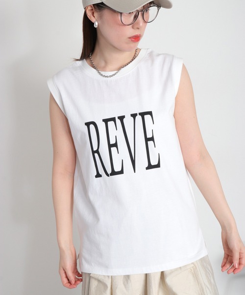cepo(セポ)の「〈前後2way〉ロゴプリントノースリーブTee / タンクトップ(Tシャツ/カットソー・レディース・ホワイト系その他/ブラック/オフホワイト・M)」の1枚目の写真
