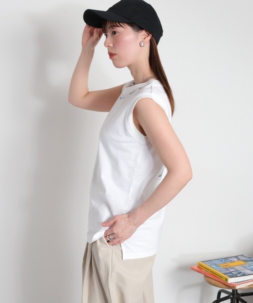 cepo(セポ)の「〈前後2way〉ロゴプリントノースリーブTee / タンクトップ(Tシャツ/カットソー・レディース・ホワイト系その他/ブラック/オフホワイト・M)」の19枚目の写真