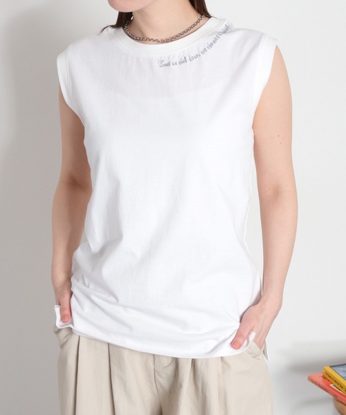 cepo(セポ)の「〈前後2way〉ロゴプリントノースリーブTee / タンクトップ(Tシャツ/カットソー・レディース・ホワイト系その他/ブラック/オフホワイト・M)」の21枚目の写真